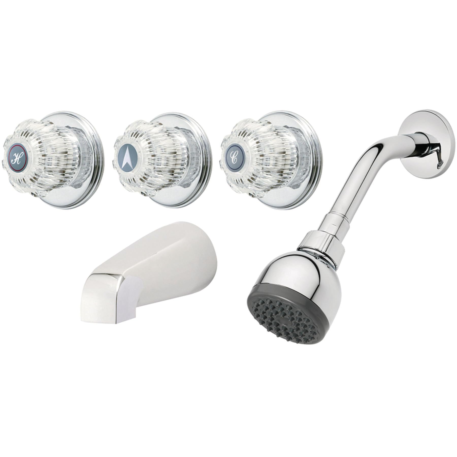 Homewerks Worldwide 10-B83WCHB Three-Handle, One-Spray Bathtub and